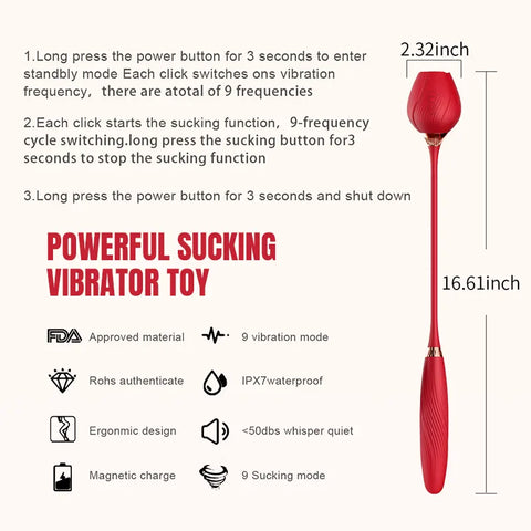 Rose Auto Thrust Clitoral Stimulator