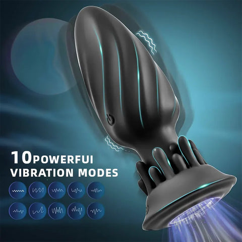 Rotating Vibrating Tentacle Anal Plug
