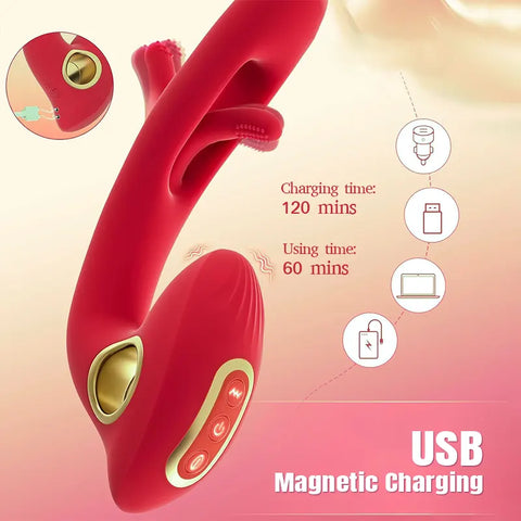Tapping G-spot Remote Control Tongue Clitoral Vibrator