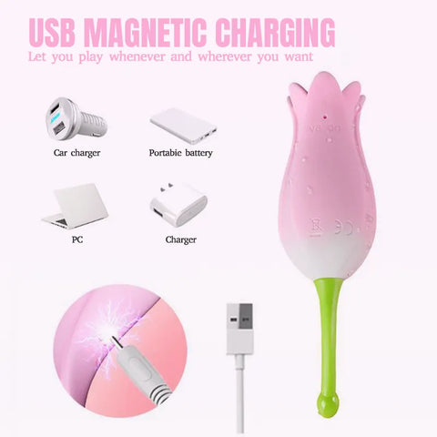 Silicone Tulip Clitoral Vibrator