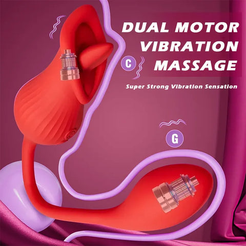 Tongue and Bullet Dual Vibrator