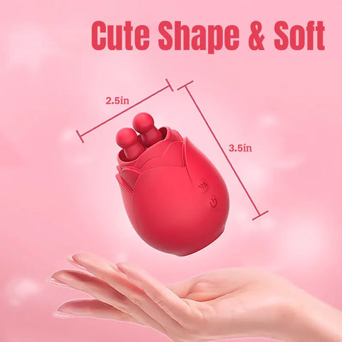 Dual-Tongue Rose Vibrator