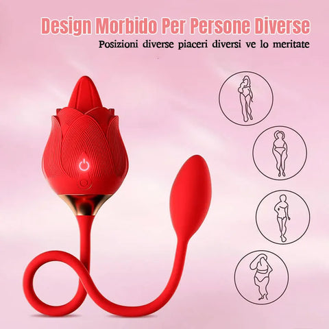 Rose Double Headed Tongue Vibrator