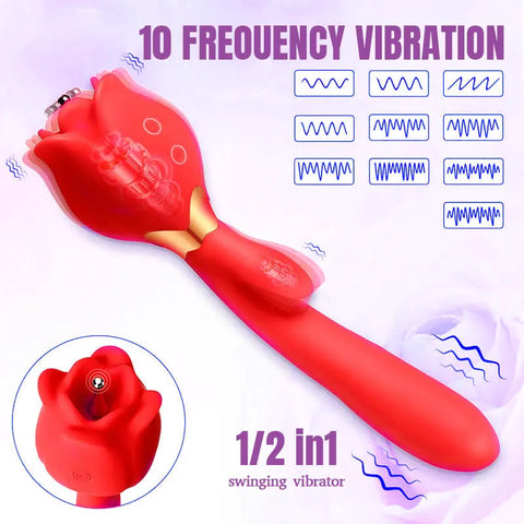 3-in-1 Rose Clitoral G-Spot Stimulator
