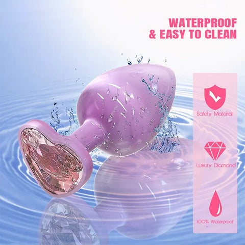 Heart Gem Metal Anal Plug Set