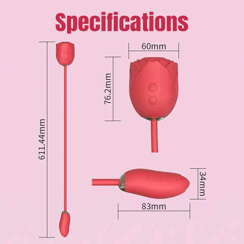 Dual-Action Rose Suction Vibrator