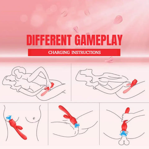 Rabbit Rose Vibrator with Telescoping Function