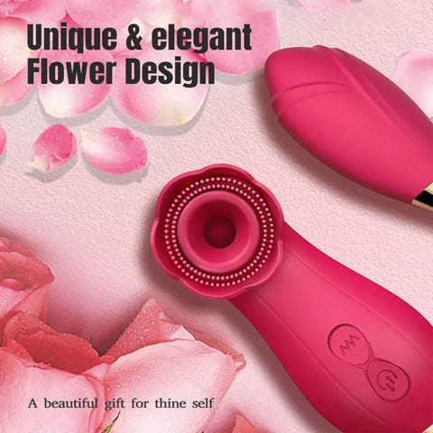 Red Rose Vibrating Suction Toy