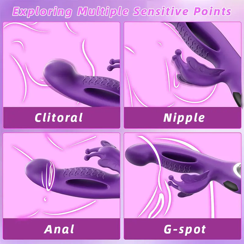 Dual Motor Vibrator with 10 Modes for G-Spot & Clitoral Pleasure