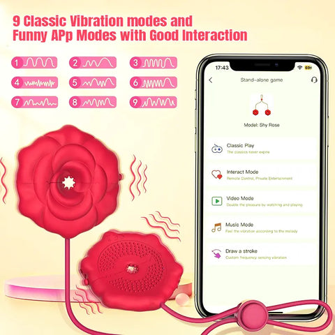 Rose Silicone Portable Nipple Vibrator