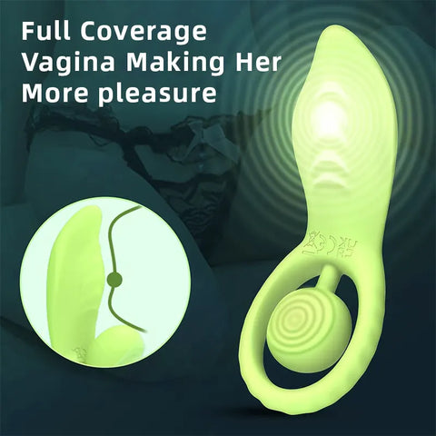 Green Remote Vibrating Couple’s Cock Ring