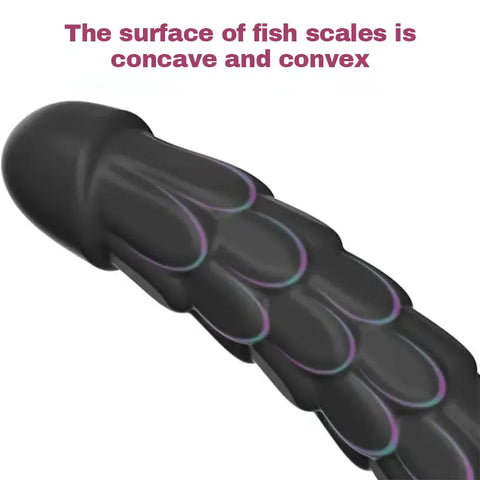 Textured Silicone Suction Dildo