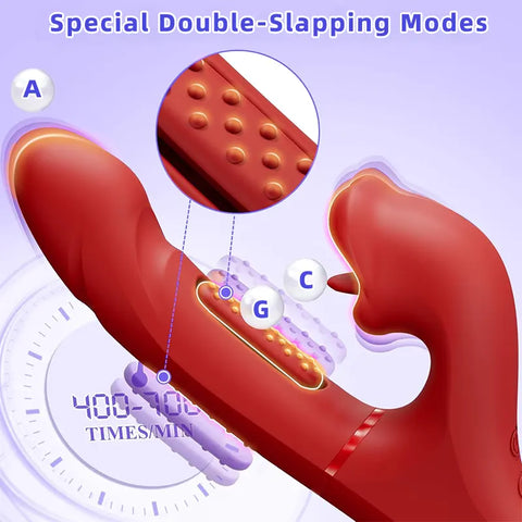 Rose Clit Vibrator with Biting Tongue