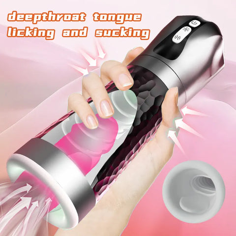 Throat Grip Suction Vibrating Masturbator
