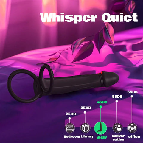 Vibrating Strap-On with Anal Dildo Ring