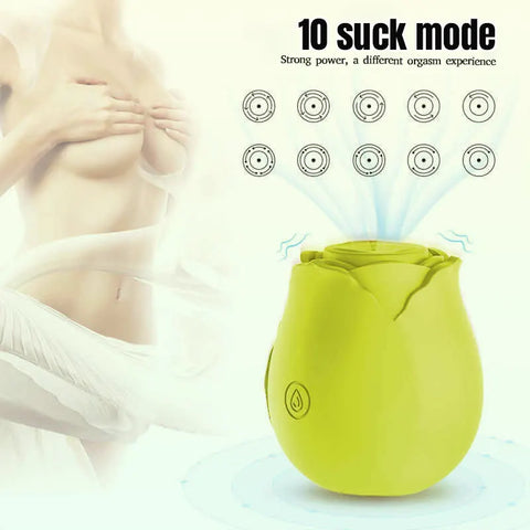 Yellow Rose Clitoral Sucking Vibrator
