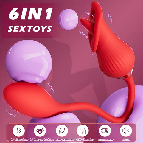 Tongue and Bullet Dual Vibrator