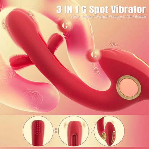 Tapping G-spot Remote Control Tongue Clitoral Vibrator