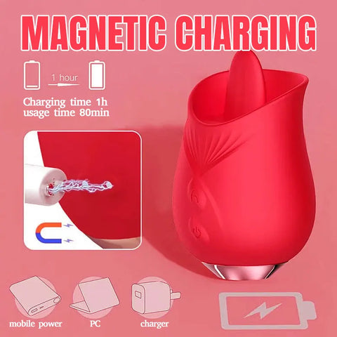 Rose Tongue Vibrator | 10 Licking Modes