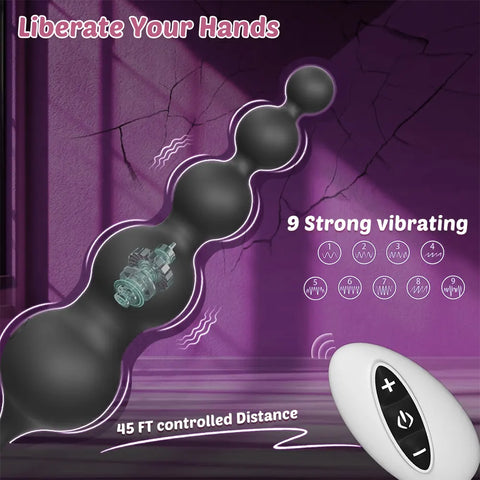 Remote Vibrating Cock Ring Plug Set