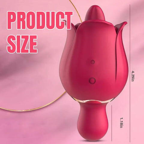 Rose Tongue Licking Vibrator - 9 Modes