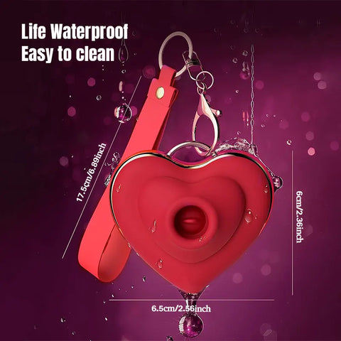 Heart Shaped Suction Tongue Vibrator
