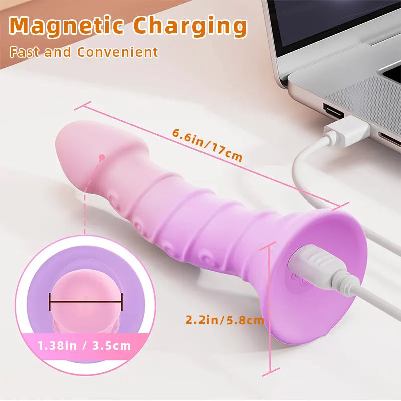 Remote Control Suction Cup Dildo – 8 Vibration Modes