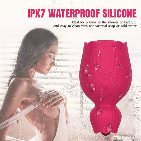 2-in-1 Rose Suction Vibrator