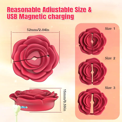 Rose Nipple Clip Pleasure Vibrator