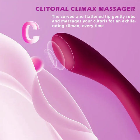 Curved Silicone G-Spot and Clit Vibrator