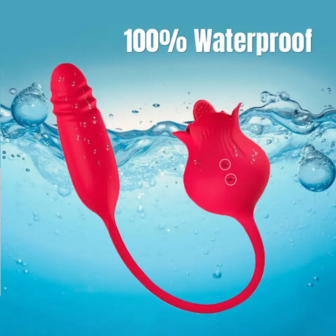 Rose Double G-Spot Tongue Stimulation Vibrator