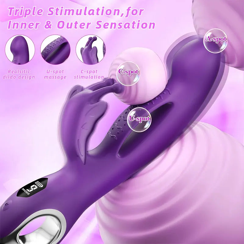 Dual Motor Vibrator with 10 Modes for G-Spot & Clitoral Pleasure