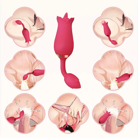 Vibrating Rose Egg Pleasure Toy