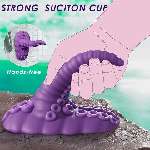 Dragon Tentacle Vibrator with Suction Base