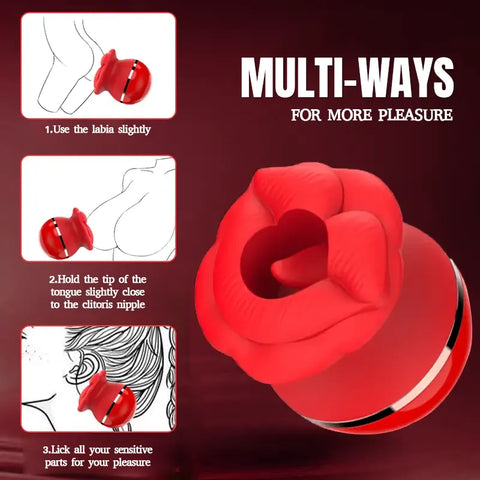 Rose Tongue Nipple Clit Vibrator