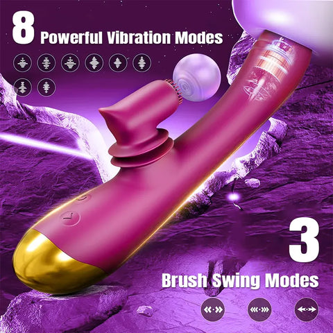 Brush Stimulation 2-in-1 G-spot Vibrator