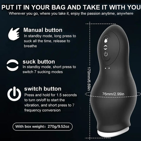 Automatic Suction Vibrating Male Masturbator