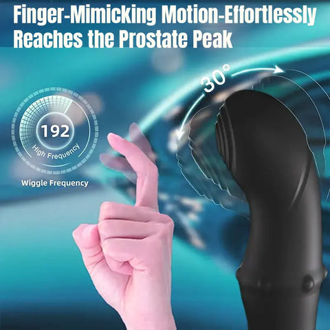 Wiggling Prostate Vibrator with Slide Ring