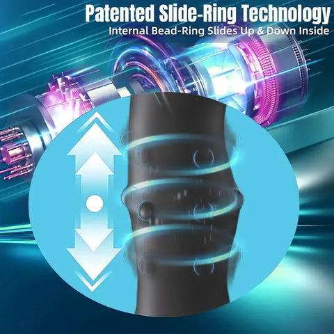 Wiggling Prostate Vibrator with Slide Ring