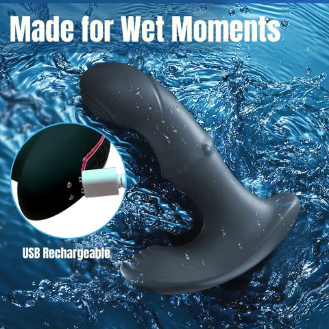 Wiggling Prostate Vibrator with Slide Ring