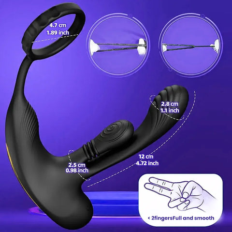 Prostate Massager with Vibrating Ring