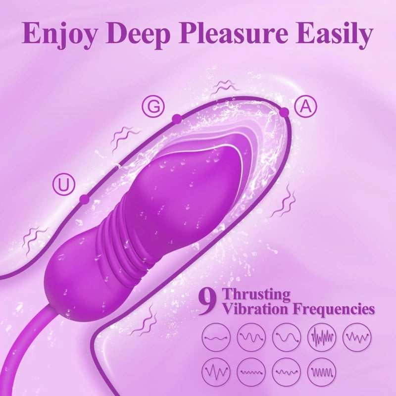 3-in-1 Licking Thrusting Vibrator with Dual Motors & 9×9 Modes
